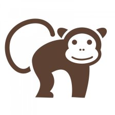Opička - samolepka na zeď