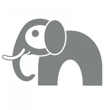 Slon - samolepka na zeď
