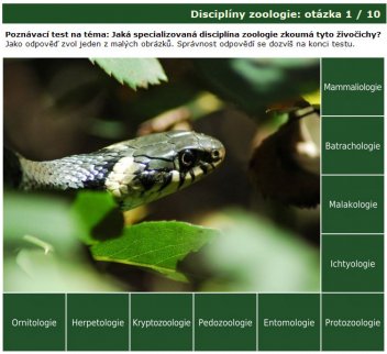 Poznávačka: Disciplíny zoologie - klikněte pro zobrazení detailu