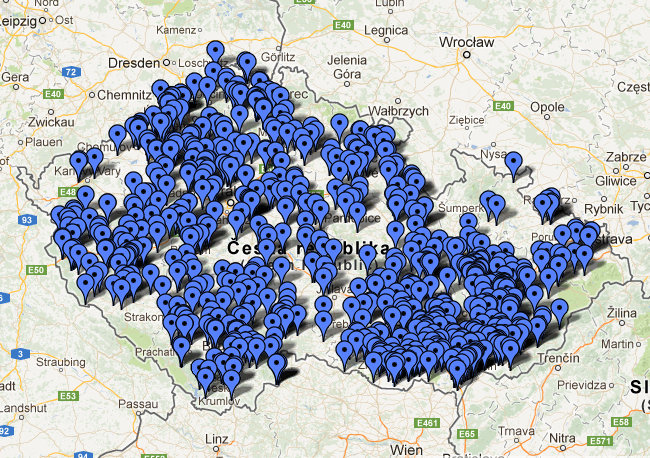 solární elektrárny v čr mapa Mapa solárních elektráren   PŘÍRODA.cz solární elektrárny v čr mapa