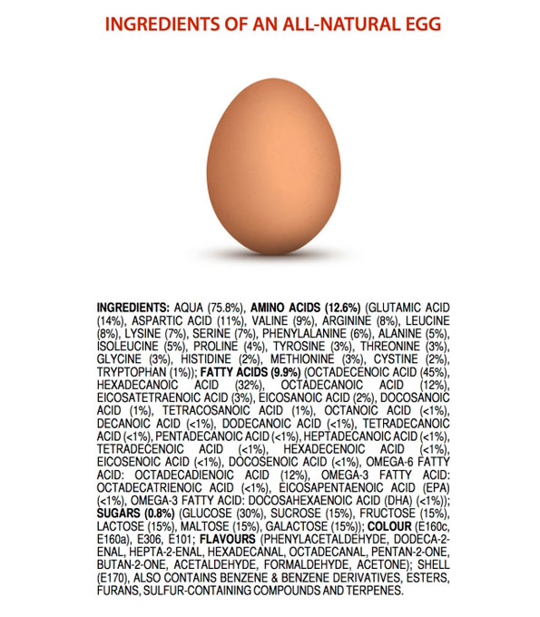 Složení vajec - klikněte pro zobrazení detailu