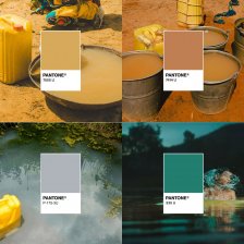 Pantone odsktíny vody