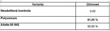 Biologická účinnost na peronosporu chmelovou, demonstrační pokus Stekník 2016 (hodnocení hlávek ve sklizni 25.08. 2016) - klikněte pro zobrazení detailu