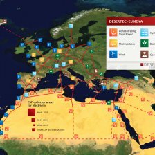 Mapa projektu DESERTEC