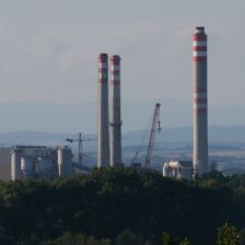 Elektrárna Opatovice z Kunětické hory