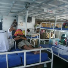 Na lodi při plavbě z Panay na Palawan