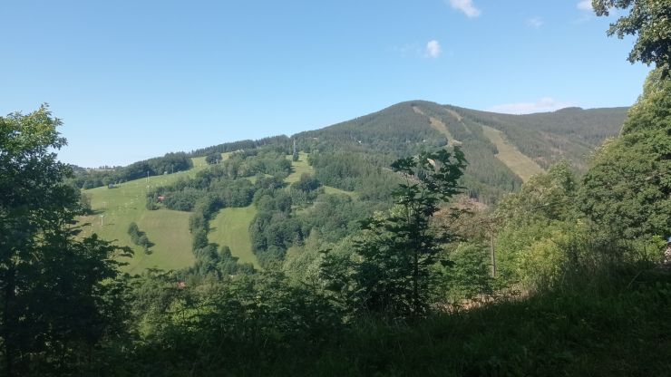 zobrazit detail snímku: Pohled na Žalý cestou na Strážné