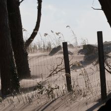 Baltské moře - malé písečné duny u cyklostezky - Rewal