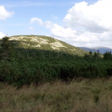 Krkonoše pohled zpět z Černého sedla