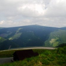 Pohled na hřeben Pradědu z Mravenečníku