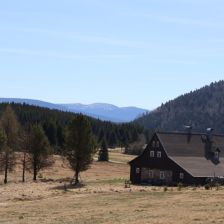 Jizerka - Hnojový dům s Krkonošemi a Bukovcem 