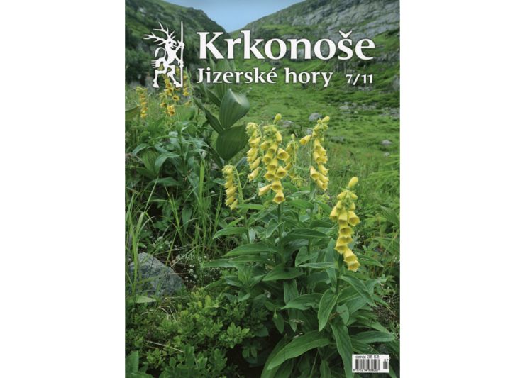 zobrazit detail snímku: Obálka časopisu Krkonoše – Jizerské hory 7/2011 – foto z Velké Kotelní jámy 