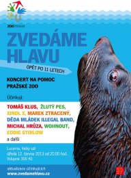 Koncert na podporu ZOO Praha: Chcete přispět na podporu obnovy zaplavené…