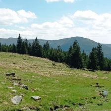 Krkonoše Pohled od Petrovky na Luční horu a Kozí hřbety.