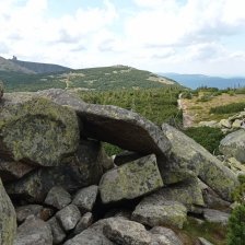 Krkonoše - Pohled z Mužských kamenů
