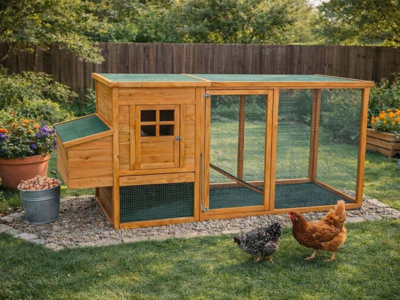 Kurník se slepicemi - klikněte pro zobrazení detailu