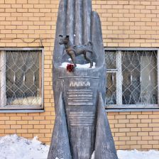 Socha Lajky v Moskvě.