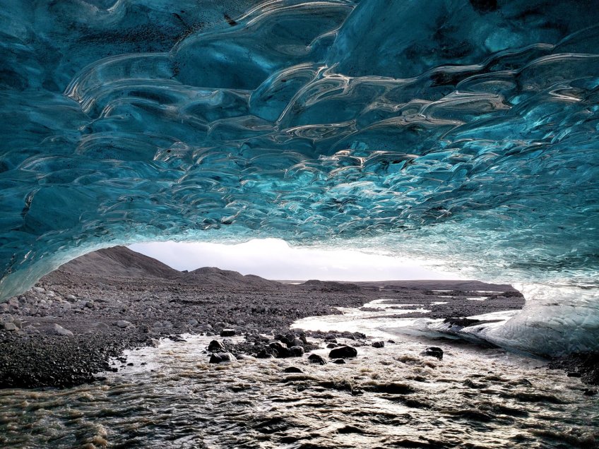 Ledové jeskyně na Islandu - klikněte pro zobrazení detailu