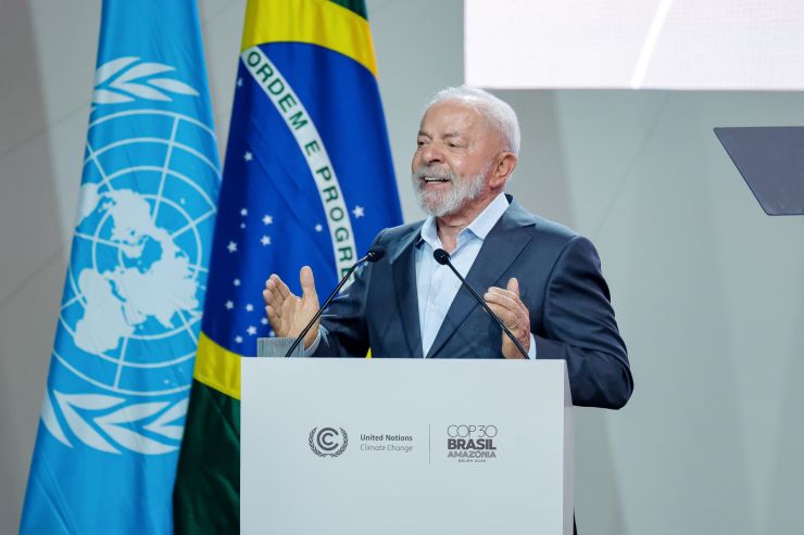 zobrazit detail snímku: Brazilský prezident Lula de Silva na konferenci COP30