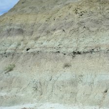 sedimentární horniny svrchnokřídového souvrství Hell Creek (Montana, USA)