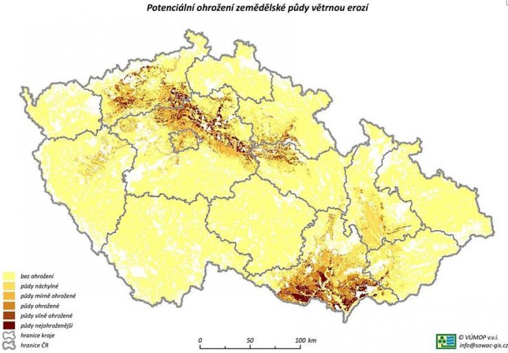 zobrazit detail snímku: Mapa větrné eroze