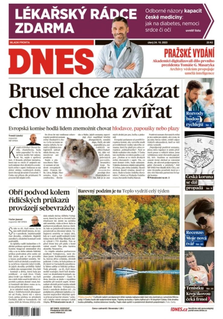 zobrazit detail snímku: Titulka MF Dnes 24.10.23