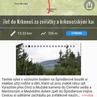 Appka Na kole a pěšky - konkrétní trasa - klikněte pro zobrazení detailu