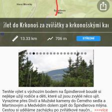 Appka Na kole a pěšky - konkrétní trasa