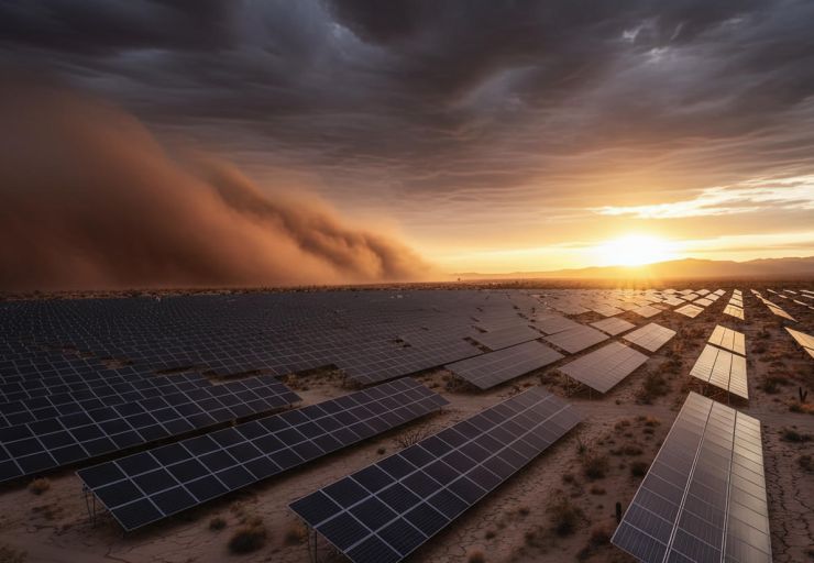 zobrazit detail snímku: Solární panely v Nevadě.