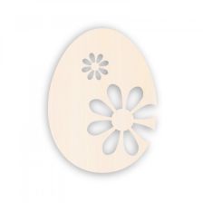 Dřevěné velikonoční vajíčko s květy