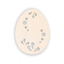 Dřevěné velikonoční vajíčko "zdobené voskem"