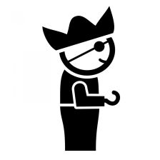 Pirát - samolepka na zeď