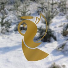 Anděl - vánoční samolepka na okno