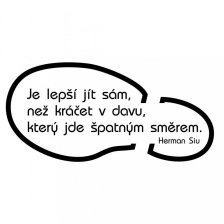 Citát o samotě - Je lepší jít sám, než kráčet v davu, který jde špatným směrem