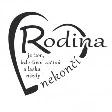 Citát Rodina - samolepící nápis na stěnu