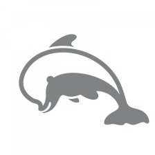 Delfín - dětská samolepka na zeď