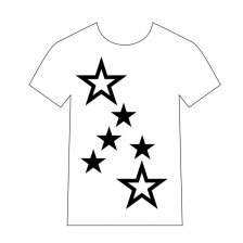 Hvězdičky a hvězdy - nažehlovačka na textil