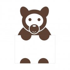 Medvídek - samolepka k rámečku na fotky