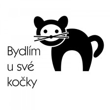 Nápis Bydlím u své kočky