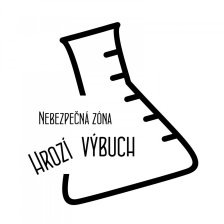 Nebezpečná zóna - hrozí výbuch - samolepka na zeď