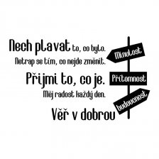 Nech plavat co bylo - samolepící nápis na stěnu