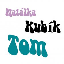 Samolepka se jménem na přání - buclaté písmo