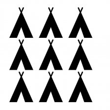 Teepee - sada samolepek na zeď