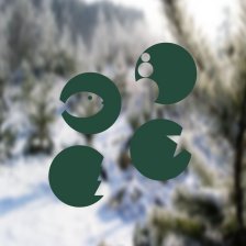 Vánoční kouličky - nálepky na okno