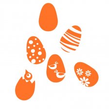 Velikonoční vajíčka - samolepky na okno