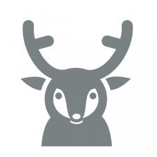 Vykukující jelen - samolepka na zeď