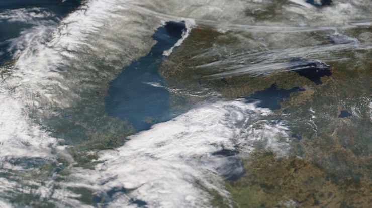 zobrazit detail snímku: Oblačnost nad Baltským mořem