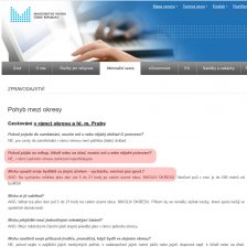 Popis omezení pohybu na webu ministerstva vnitra.
