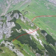 Uzavřená cesta Široké sedlo - Ždiarska vidla