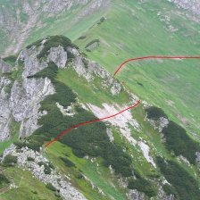 Uzavřená cesta Široké sedlo - Ždiarska vidla